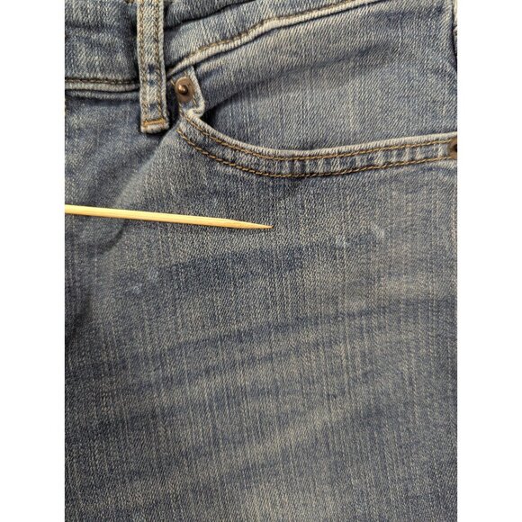 Banana Republuc Jeans Womens Size 8 Blue Classic Straight Faded Whiskers - Picture 4 of 11